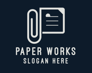 Office Paper Clip  logo design