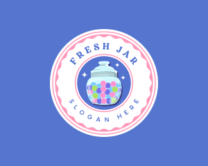 Candy Bubblegum Jar logo design