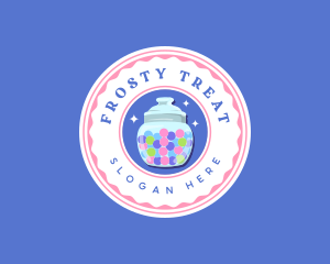 Candy Bubblegum Jar logo design