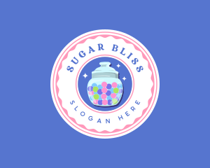 Candy Bubblegum Jar logo design