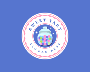 Candy Bubblegum Jar logo design