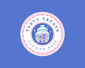 Candy Bubblegum Jar logo design