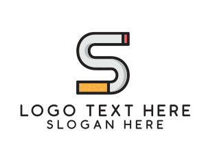 Smoking Cigarette Letter S Logo