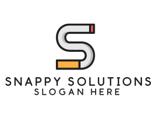 Smoking Cigarette Letter S logo design