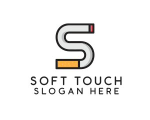 Smoking Cigarette Letter S logo design