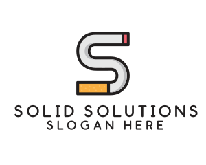 Smoking Cigarette Letter S logo design