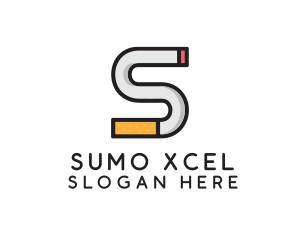 Smoking Cigarette Letter S logo design