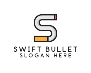 Smoking Cigarette Letter S logo design