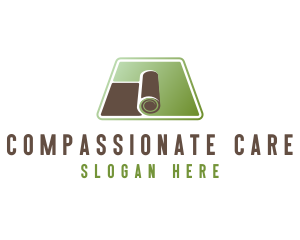 Grass Turf Lawn Care Landscaping logo design