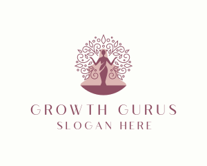 Feminine Woman Tree logo design