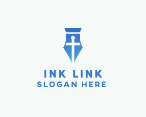 Pen Cross Nib logo design