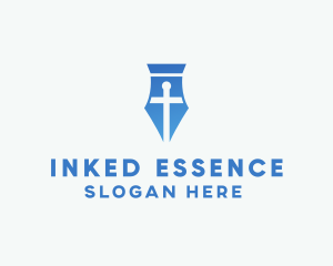 Pen Cross Nib logo design