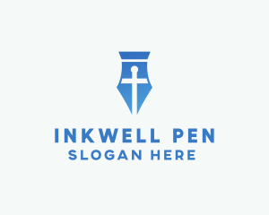 Pen Cross Nib logo design