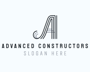 Nautical Architect Letter A logo design