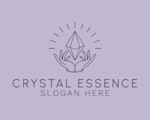 Minimalist Gem Crystal logo design