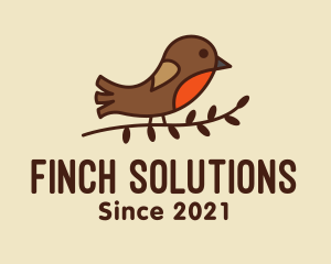 Sparrow Bird Branch logo design