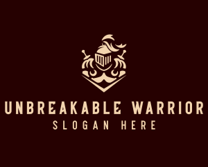 Medieval Knight Warrior logo design