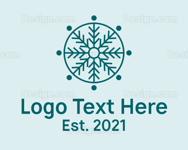 Nature Snowflake Pattern Logo