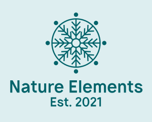 Nature Snowflake Pattern logo design