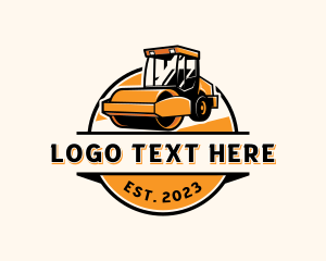 Construction Road Roller Machinery logo