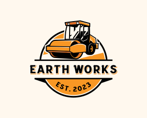 Construction Road Roller Machinery logo