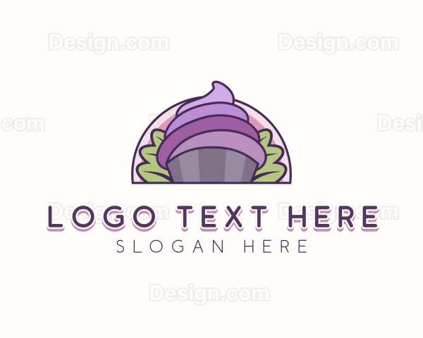 Natural Taro Cupcake Logo