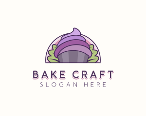 Natural Taro Cupcake logo design