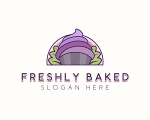 Natural Taro Cupcake logo design