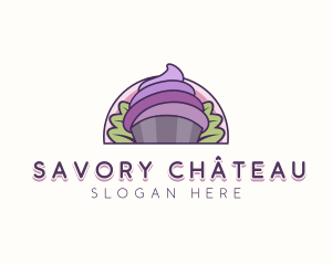 Natural Taro Cupcake logo design