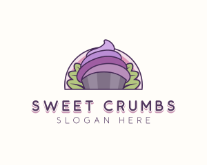 Natural Taro Cupcake logo design