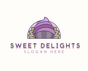 Natural Taro Cupcake logo design