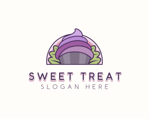 Natural Taro Cupcake logo design