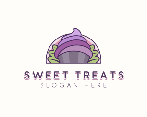 Natural Taro Cupcake logo design