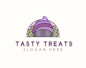 Natural Taro Cupcake logo design