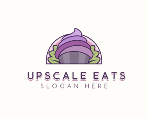 Natural Taro Cupcake logo design