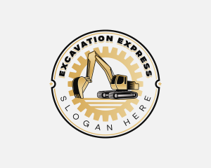 Excavator Excavation Contractor logo design