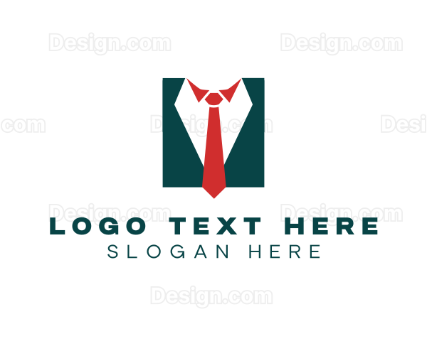 Professional Necktie Suit Outfit Logo