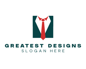 Professional Necktie Suit Outfit Logo