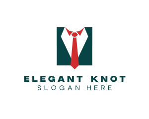 Professional Necktie Suit Outfit logo design