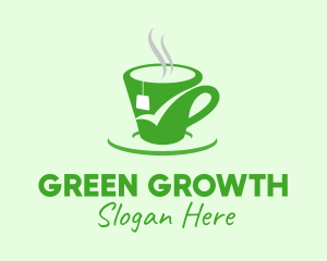 Green Tea Cup logo design