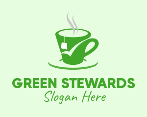 Green Tea Cup logo design