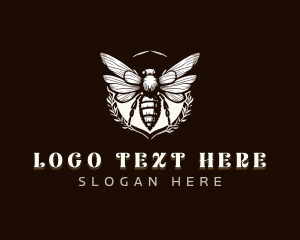 Honey Bee Insect Logo