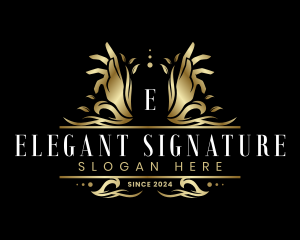 Elegant Floral Hand logo design