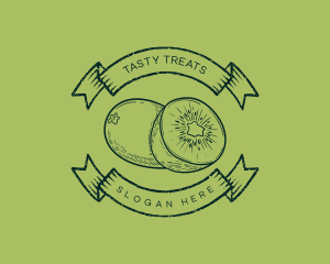 Kiwi Fruit Badge logo design