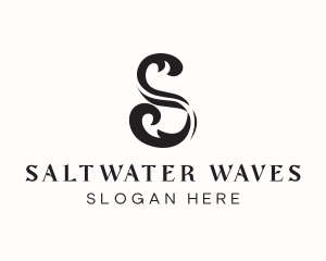 Creative Water Wave Letter S logo design