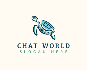 Wildlife Turtle Globe logo design