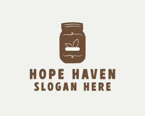 Brown Hipster Jar Logo