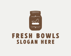 Brown Hipster Jar logo design