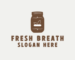 Brown Hipster Jar logo design