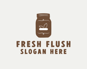 Brown Hipster Jar logo design